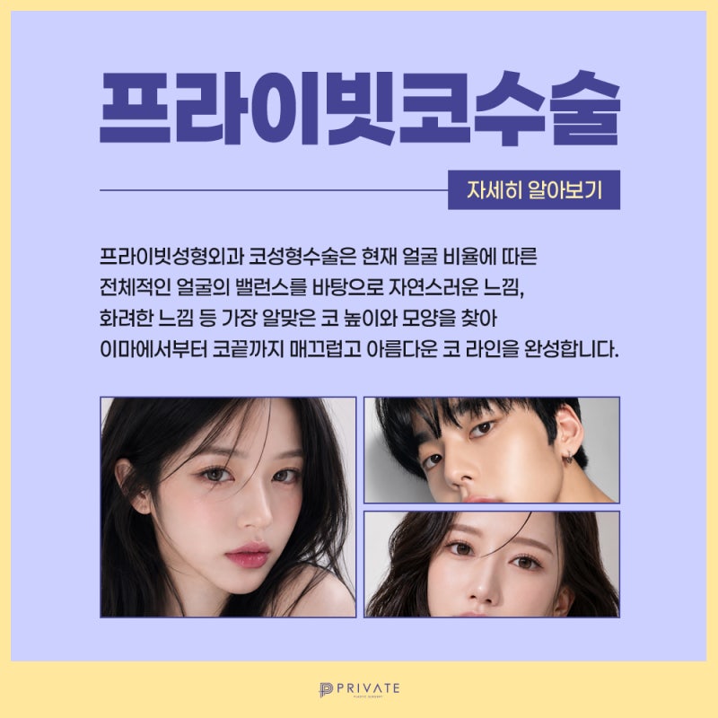 프라이빗 성형외과 코수술후기 좋은 병원